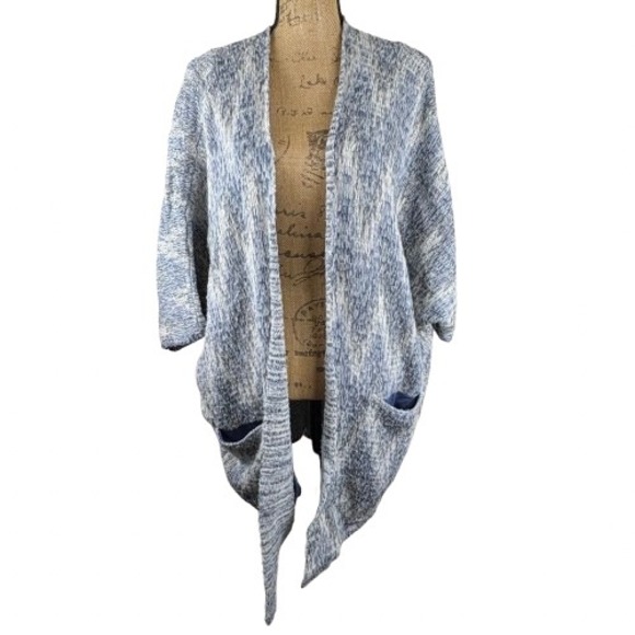 Lucky Brand Sweaters - Lucky Brand Chevron Cocoon Cardigan Short Sleeve Knit‎ Slouchy Cozy Size Medium